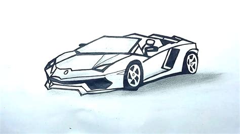 How To Draw A Car - Drawing Lamborghini - Car Drawing