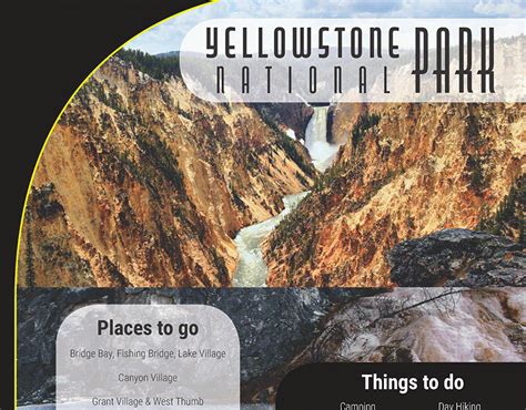 Brochure Idea For Yellowstone National Park On Behance