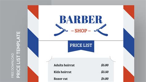 Barbershop Price List Free Google Docs Template Gdoc Io