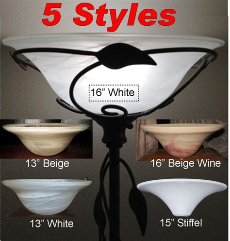 Dish Glass Torchiere Lamp Shade Example