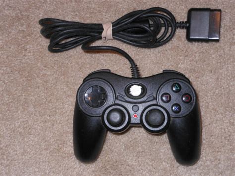 Pelican Black Playstation 2 Ps2 Ps Ps1 Wired Controller Pl 6604 Tested