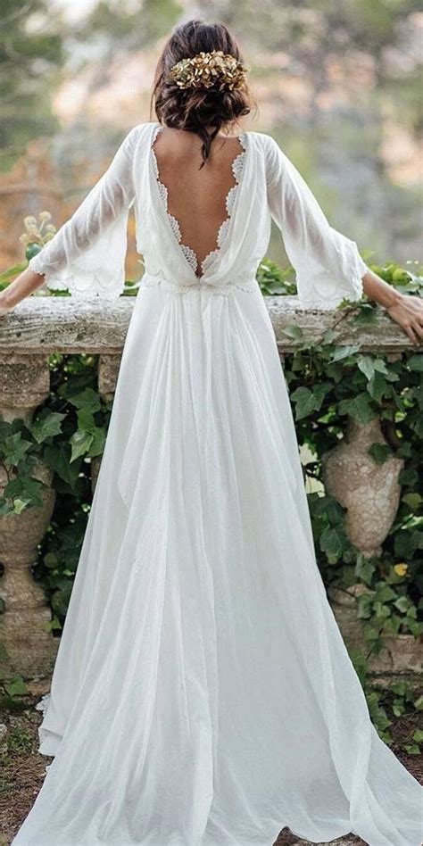 Boho Wedding Dresses With Sleeves 30 Free Spirited Styles