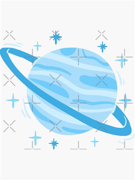 Mikrokosmos Pastel Blue Planet Sticker For Sale By Serendipitousmt