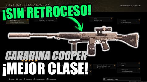 La MEJOR CLASE De La CARABINA COOPER SIN RETROCESO En WARZONE YouTube