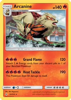 Pokemon Card Arcanine Stage Uncommon Fire Xy Breakpoint Mint