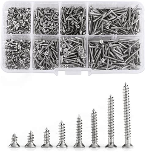 800pcs M2 Kreuzschlitzschrauben Befestigungsteile Schrauben Set 4 Mm 20