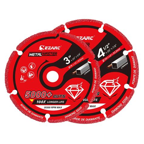 Ezarc Rueda De Corte De Diamante Para Metal X Pulgadas Y X