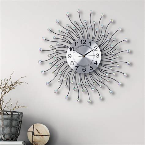 Mercer41 Grande horloge murale Sunburst horloge murale en métal