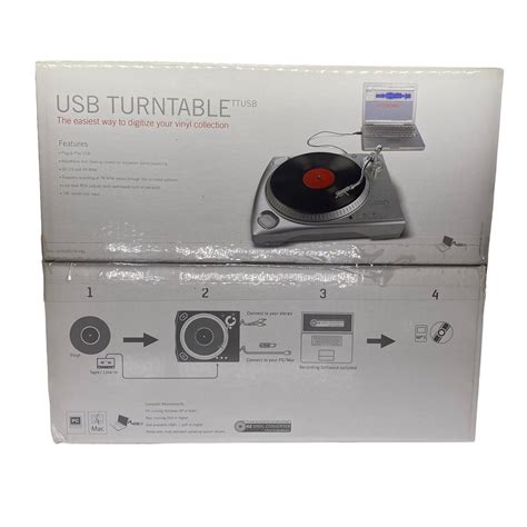 Ion Usb Turntable Ittusb Digitize Your Vinyl Record Album Lp 45 33 13