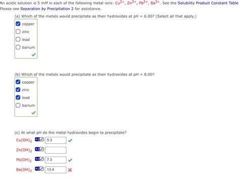 An Acidic Solution Is Mm In Each Of The Following Chegg