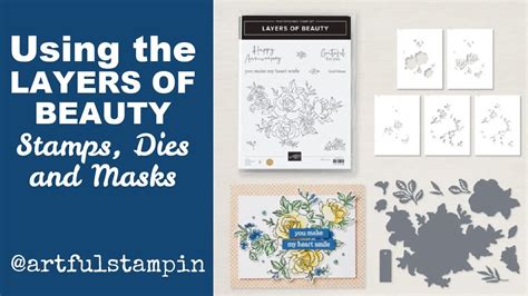 Layers Of Beauty By Stampin Up Stamps Dies And Masks To Make A Staggered Album Artfulstampin