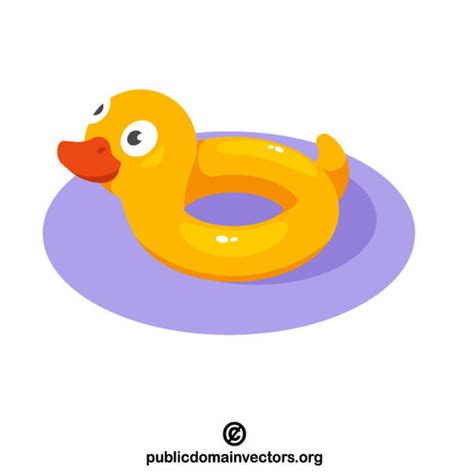 Rubber Duck In The Water Public Domain Vectors