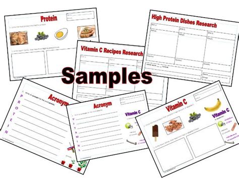 Lower Ability Vitamin C And Protein Worksheets Teaching Resources