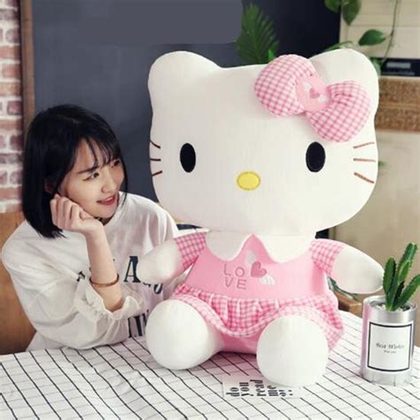 Cxzyking Stuffed Animal 30cm Hello Kitty Strawberry Design Plush Toy