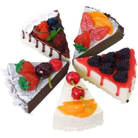 Simulation Triangle Mousse Cake Fake Bread Model Fruit Dessert Dessert