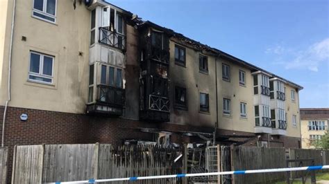 People Evacuated From Amesbury Fire Damaged Flats Bbc News