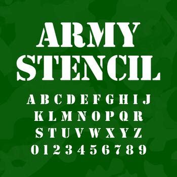 Army Stencil Font Military Letters Fontstation By Fontstation