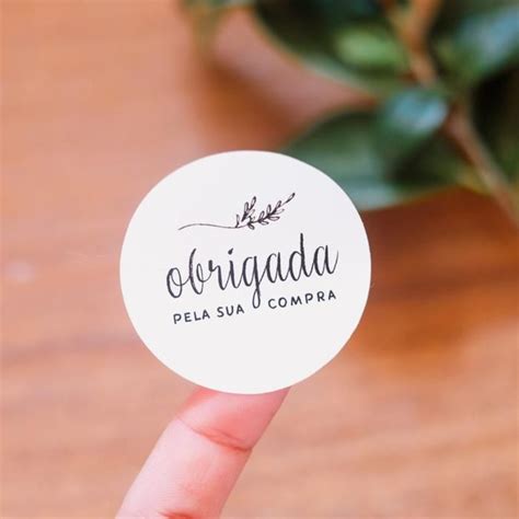 500 Adesivos Obrigada Pela Sua Compra Personalizados 3x3cm Elo7