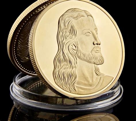 Jesus Coin Head Of Christ By Warner Sallman Challenge Coin Kjv Bible