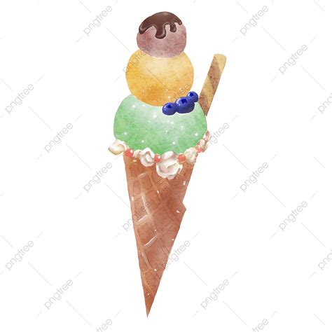 Chocolate Ice Cream Png Image Watercolor Summer Chocolate Ice Cream Color Ice Cream Ball