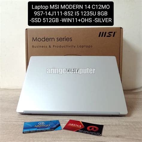 Jual Laptop MSI MODERN 14 C12MO 9S7 14J111 852 I5 1235U 8GB SSD 512GB