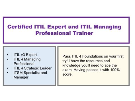 An Itil 4 Foundations Certification Preparation Tutorial Upwork