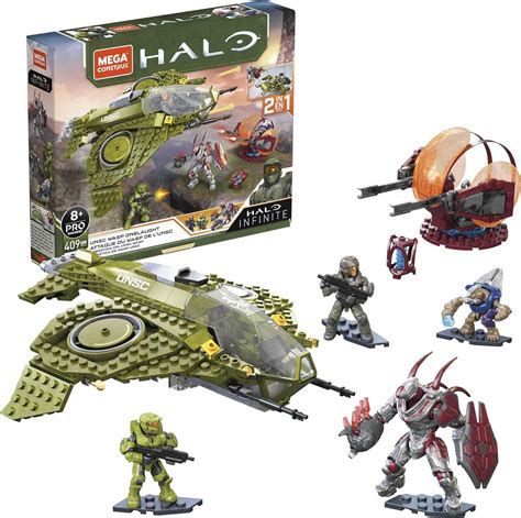 MEGA Halo Infinite Toy Building Set UNSC Wasp Onslaught Aircraft With