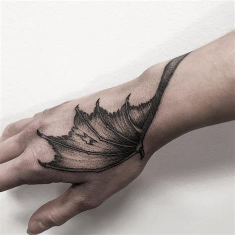 Devil Wing Tattoo by @haria_tattoo - Tattoogrid.net