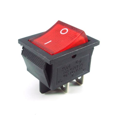 Rocker Switch 20A AC 250V 125V RED Leetechbd