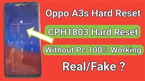 Oppo A3s Hard Reset L Without Pc New Trick 2023 L Oppo Cph1803 Hard