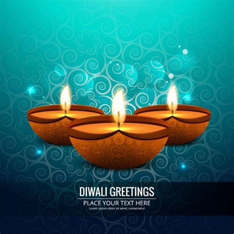 Free Vector | Diwali ornamental light blue background