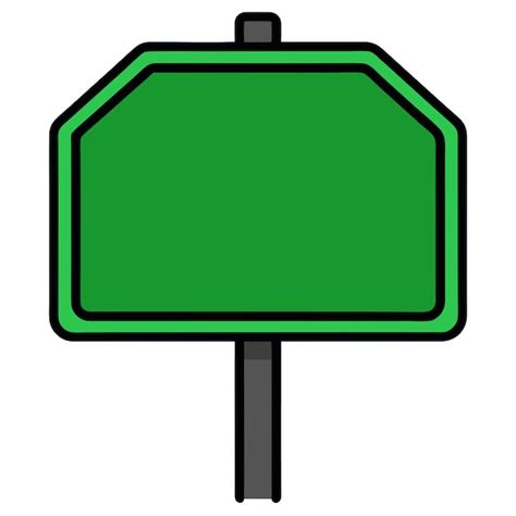 Premium Vector | Blank green road sign clipart vector art and illustration