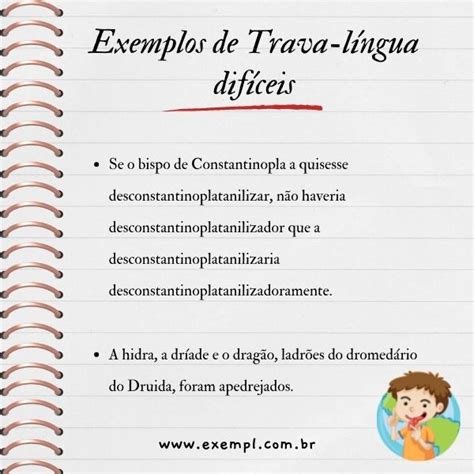 Trava-língua Difícil E Grande - Os 160 Melhores exemplos de Trava língua – Exempl