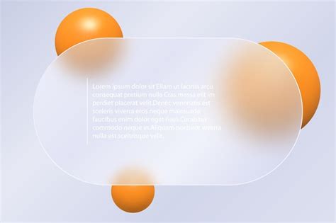 Premium Vector Landing Page Glass Morphism With Rounded Frame Vector