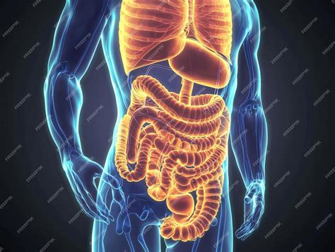 Un diagrama del sistema digestivo humano que destaca los órganos