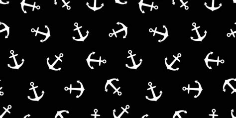 Anchor Seamless Pattern Vector Boat Pirate Helm Nautical Maritime Sea