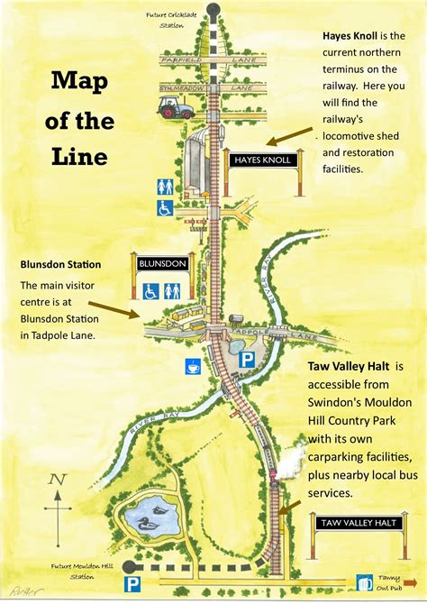 Map of the Line - The Swindon And Cricklade Railway