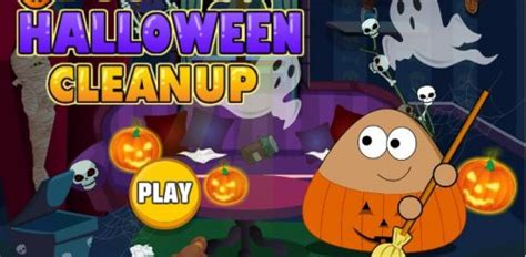 Pou Halloween Cleanup Giochi Gratis Online Da Giocare Su