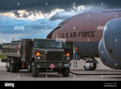 An R11 Fuel Truck From The 127th Logistics Readiness Squadron Refuels A