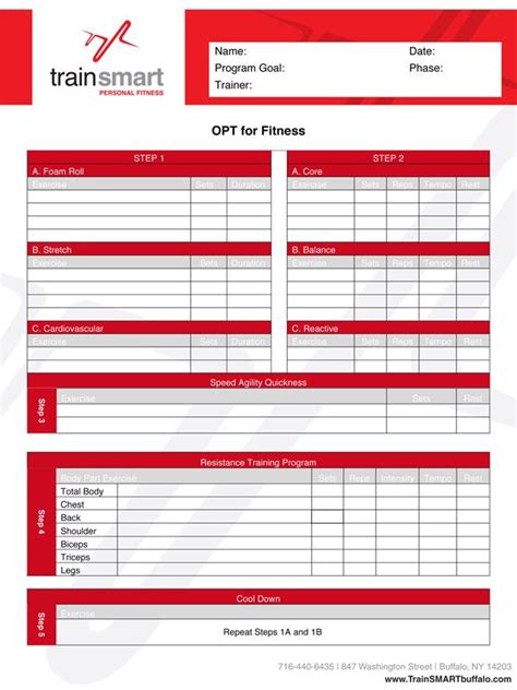 20 Personal Trainer Workout Plan Template