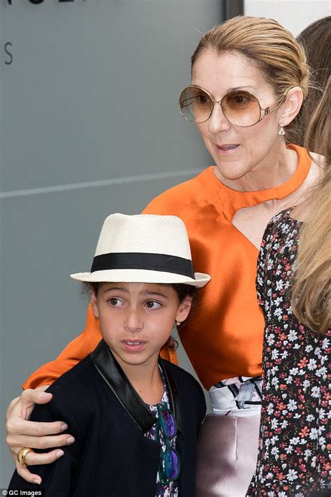 Celine Dion Greets A Throng Of Her Fans In Paris Daily Mail Online