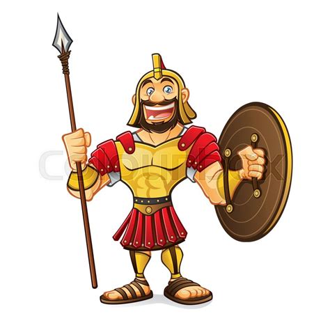 Cartoon Roman Army Was Standing Stock Vector Colourbox