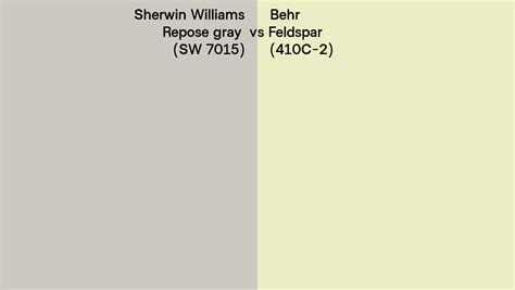 Sherwin Williams Repose Gray Sw 7015 Vs Behr Feldspar 410c 2 Side By Side Comparison