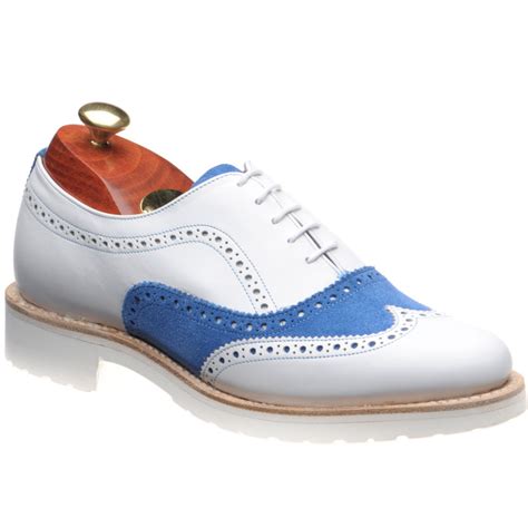 Barker Shoes Barker Sale Josie Ladies Two Tone Brogues In White