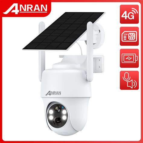 ANRAN 4G LTE carte SIM caméra de surveillance 2K panneau solaire