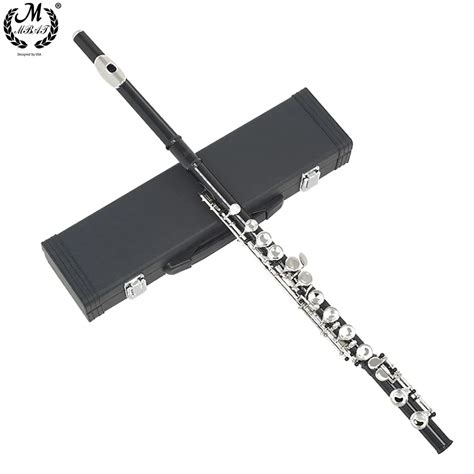 Black 16 Holes C Key Closed Open Flute Professional Concert Flute With