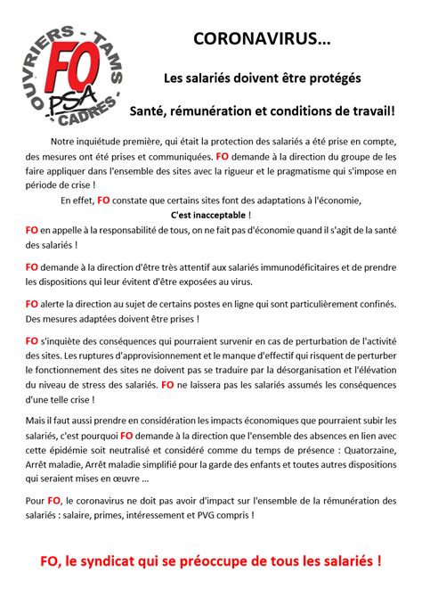 Tract Coronavirus 12 Mars 2020