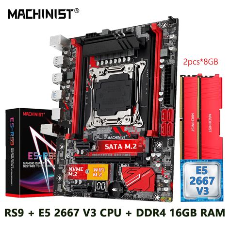 MACHINIST Kit De Placa Base X99 LGA 2011 Conjunto De 3 CPU Xeon E5 2667