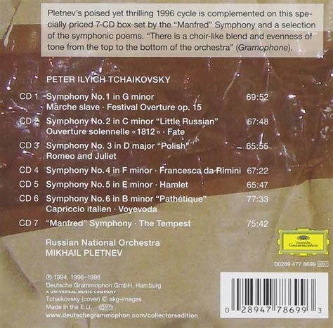 Tchaikovsky The Symphonies Russian National Orchestra Mikhail Pletnev