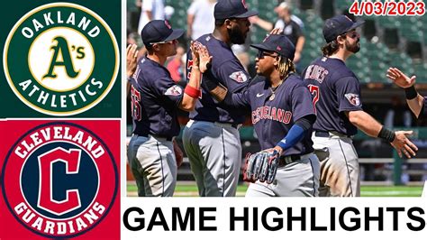 Oakland Athletics Vs Cleveland Guardians Game Highlights Mlb To Day